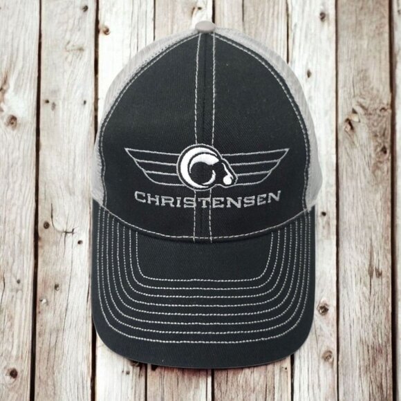 Christensen Arms Ram Mesh Strapback Cap Wordmark Gradient Trucker Baseball Hat - Picture 1 of 14